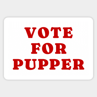 Vote for Pupper Word Art - Napoleon Dynamite 'Vote for Pedro' Satirical Design Sticker